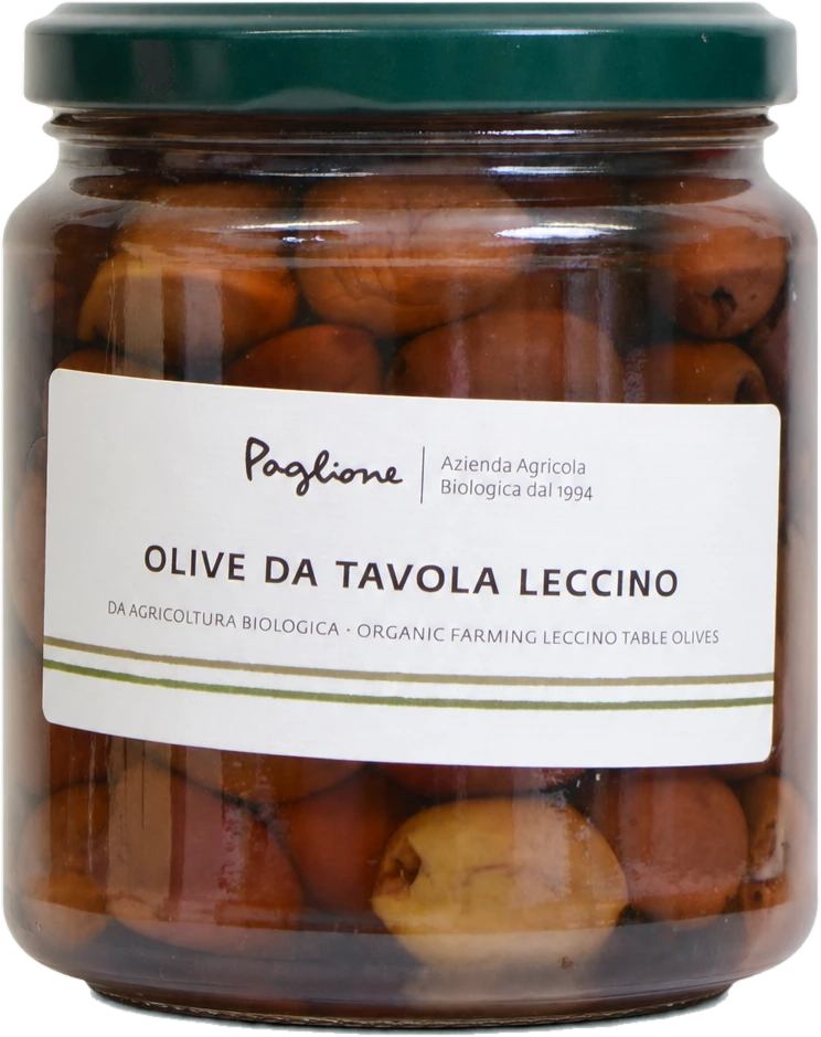 Olives de table Leccino BIO dénoyautées — Agricola Paglione
