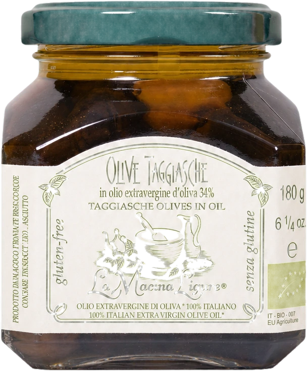 Olives Taggiasche BIO à l'huile d'olive — La Macina Ligure
